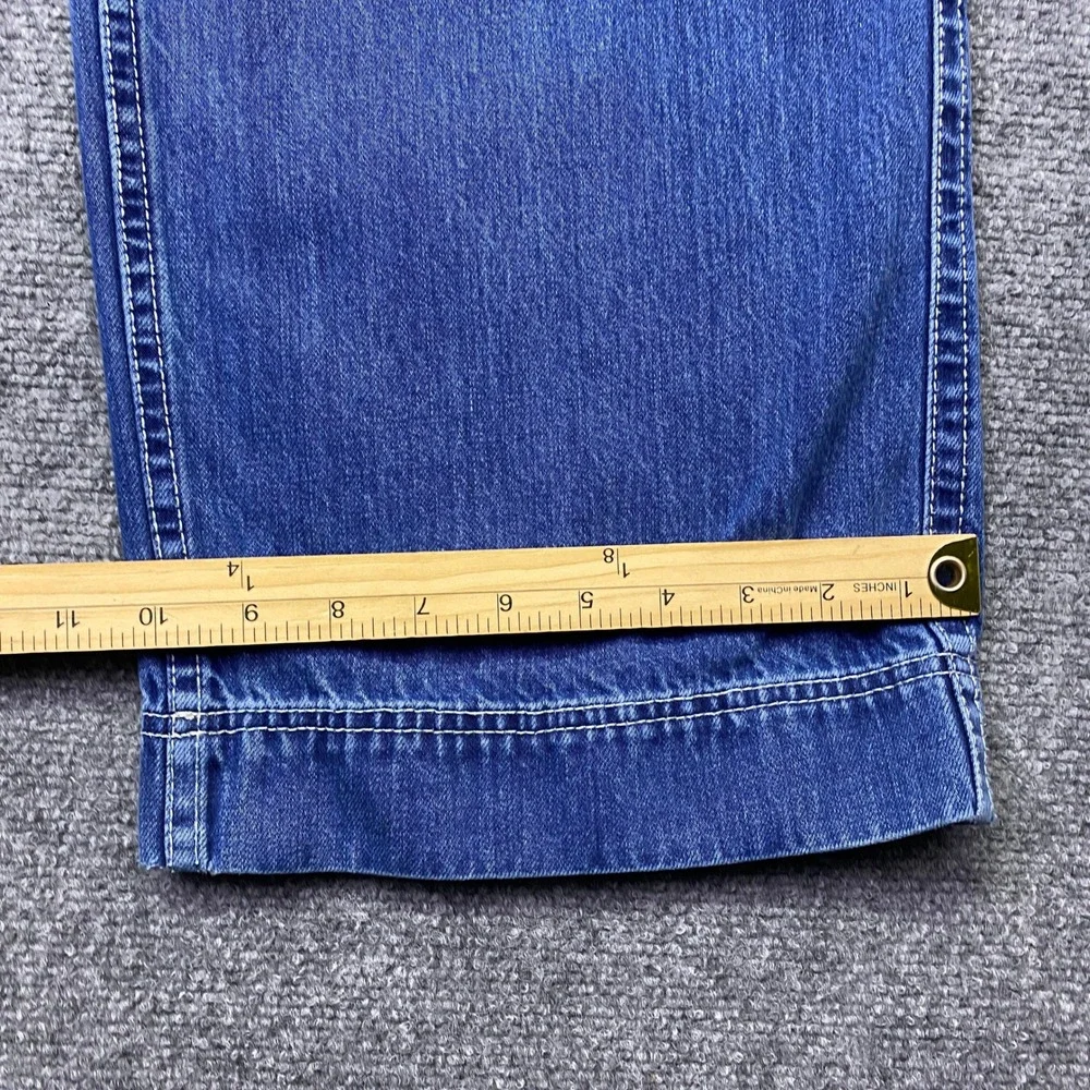 A-Lab‎ Wide Leg Skater Jeans Medium Wash Blue Baggy Y2K Graphic Denim Size 24